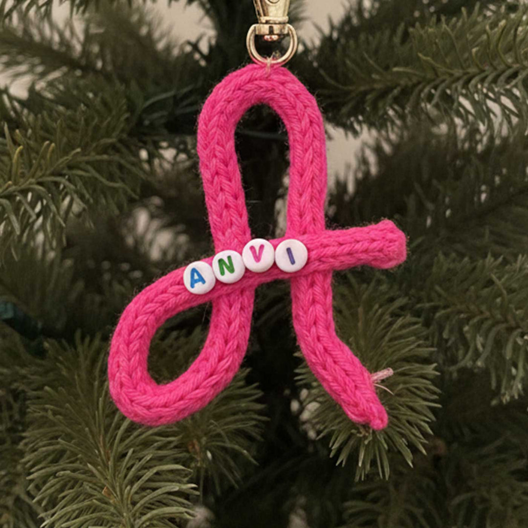 Personalized Knitted Monogram Christmas Ornament