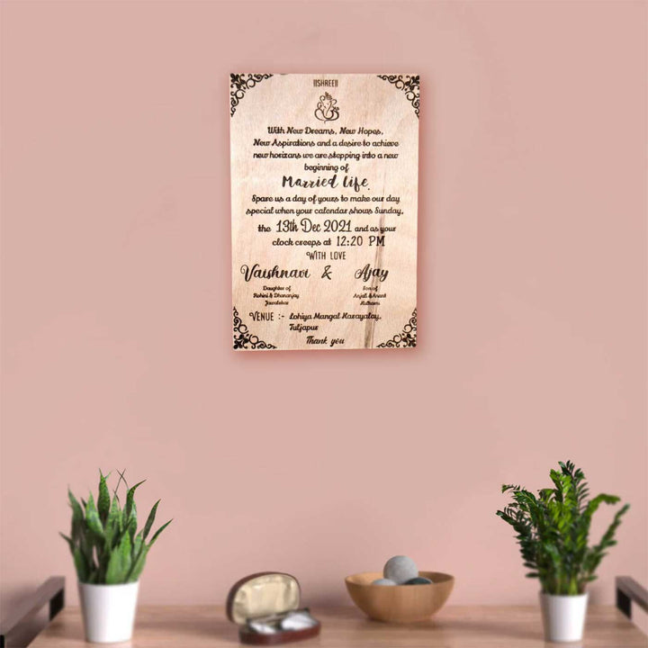 Personalized Engraved Wooden Wedding Plaque