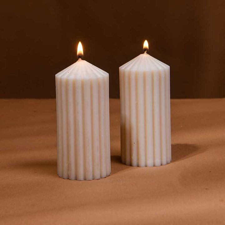 Handmade Cirque Lumière Soy Wax Candles For Christmas Decoration | Set Of 2