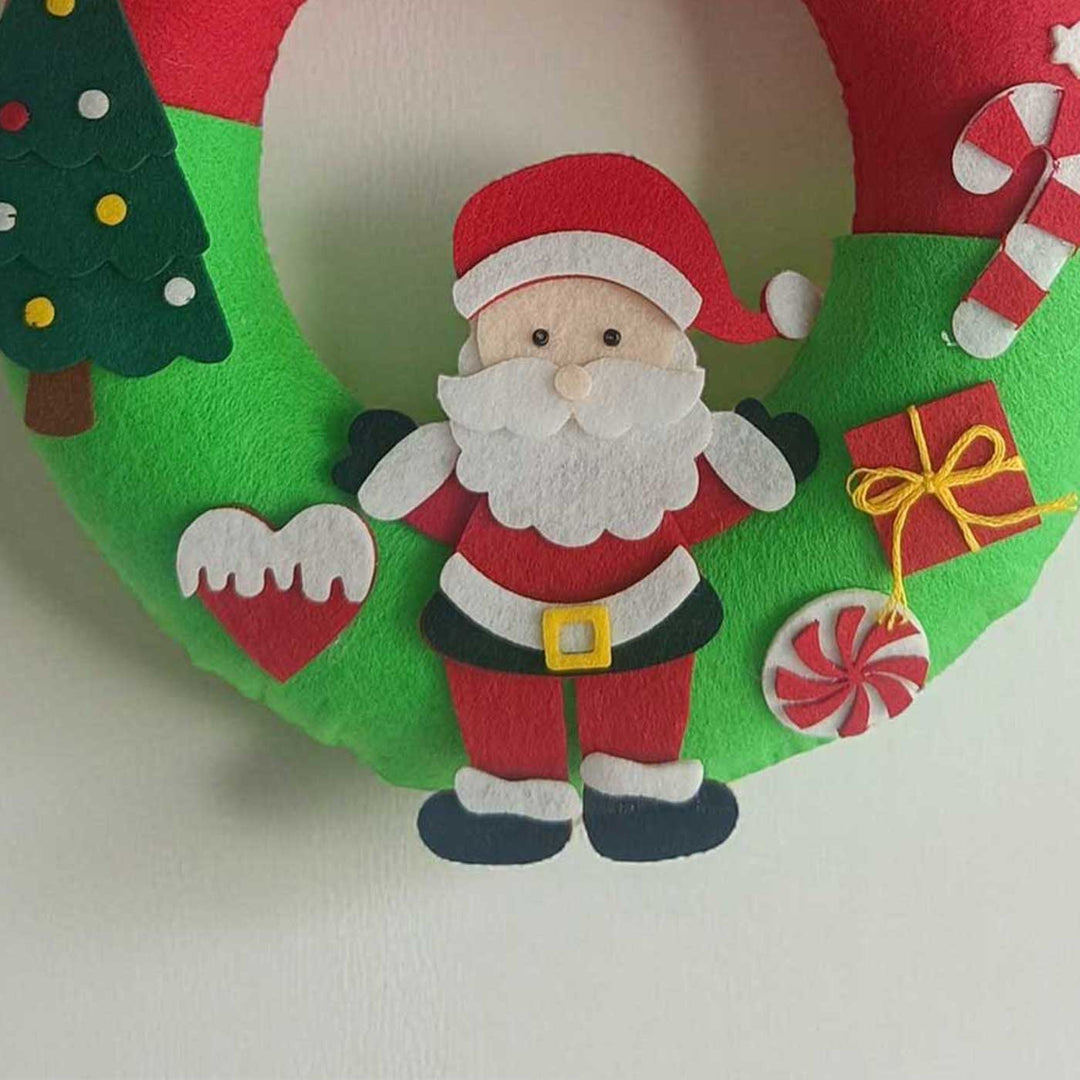 Personalized Handmade Santa's Hoilday Roundup Wreath Name Hanging