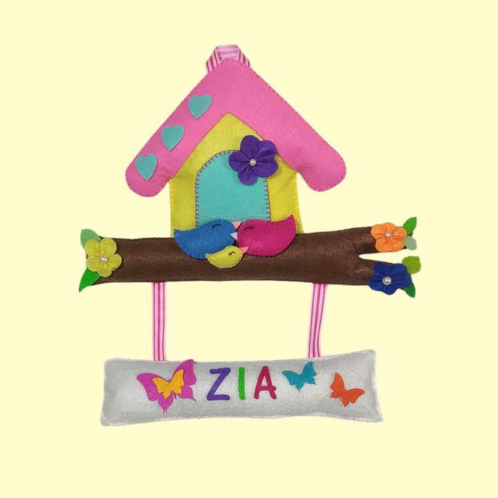 Personalized Handmade Tree House Felt Name Plate
