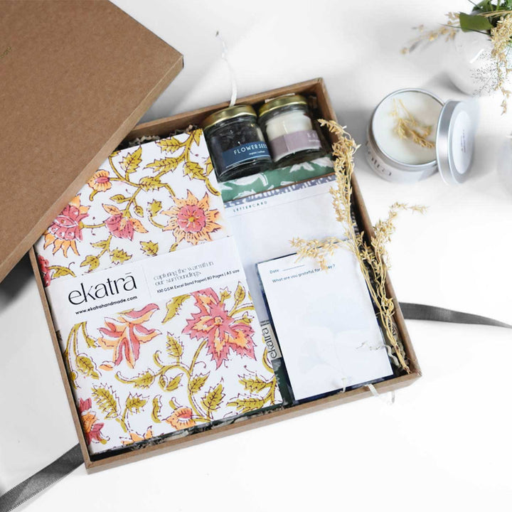 Eco-friendly Handmade Pink Floral Gratitude Hamper