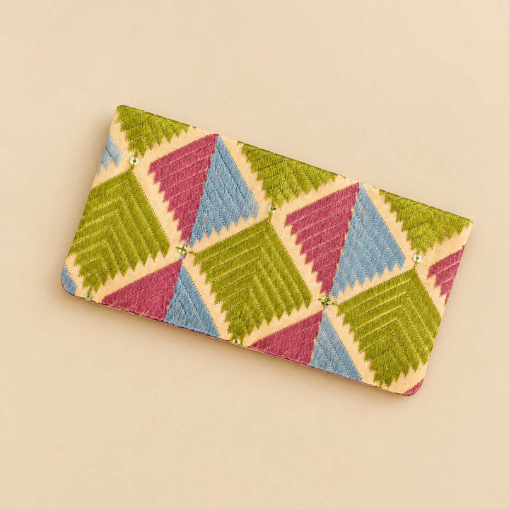 Handmade Phulkari Silk Gift Envelope For Festive Gifting