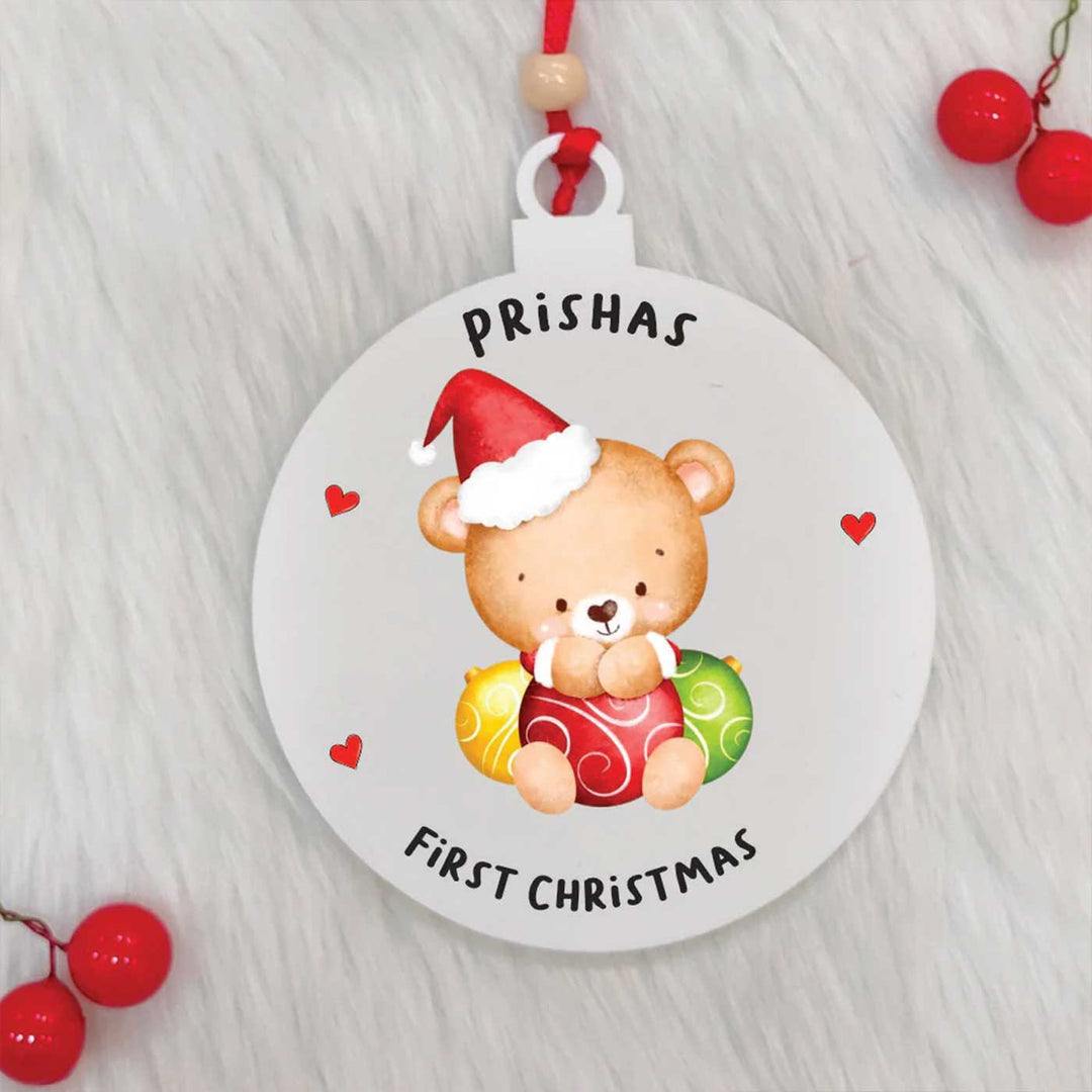 Personalized Handmade Teddy Bear Bliss Acrylic Ornament
