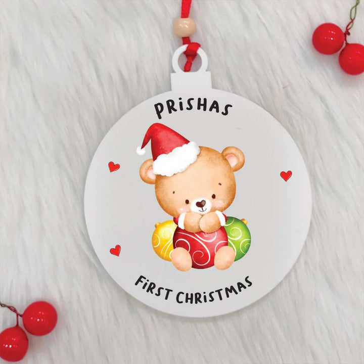 Personalized Handmade Teddy Bear Bliss Acrylic Ornament