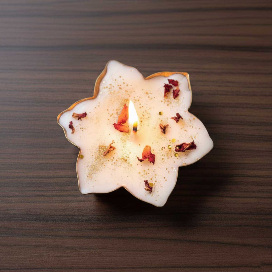 Handmade Star Shaped Soy Wax Scented Urli Candle