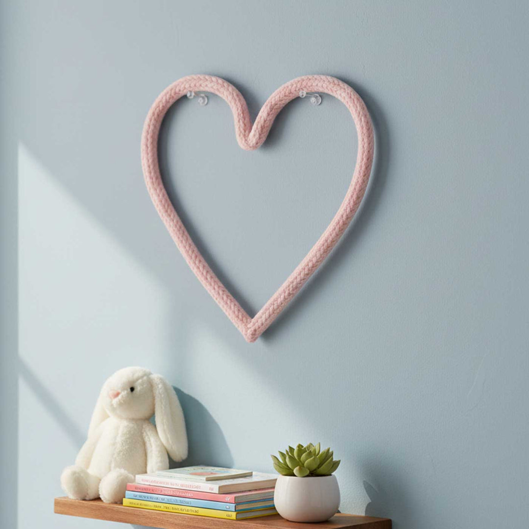 Handmade Knitted Wire Heart Hanging