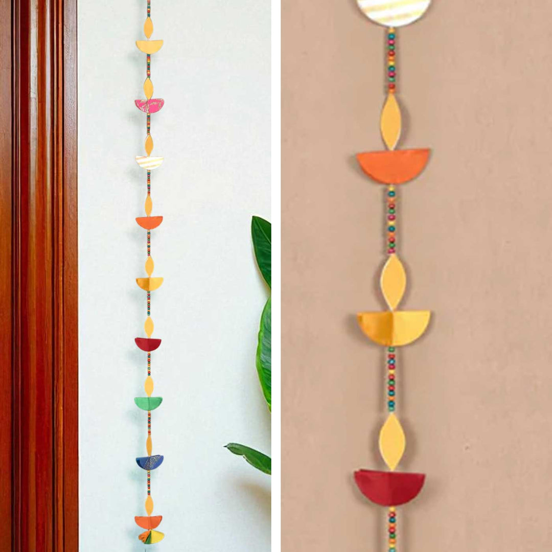 Upcycled Fabric Diya Festive Hangings