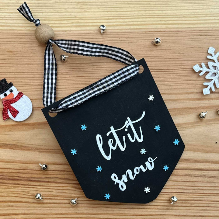 Personalized Hand-Painted MDF Frosty Charm Ornament
