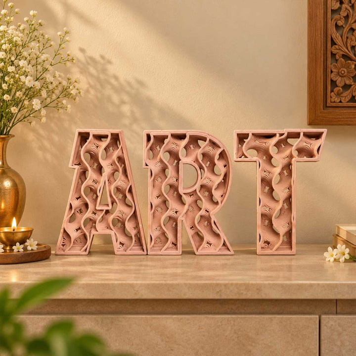 Personalized Handmade Mix & Match Alphabet Letter Baked Stoneware Clay Name Plate | Ready To Hang For Home