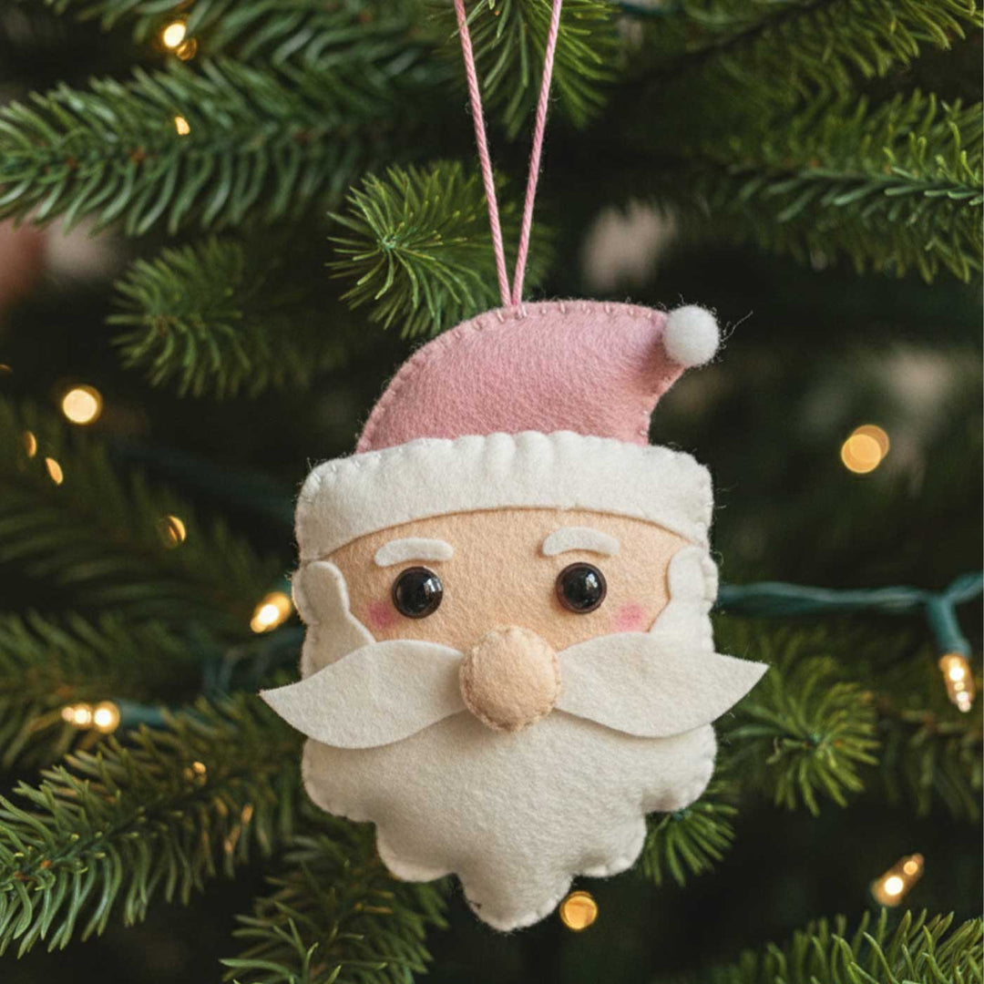 Handmade Felt Santa Clause Christmas Ornaments