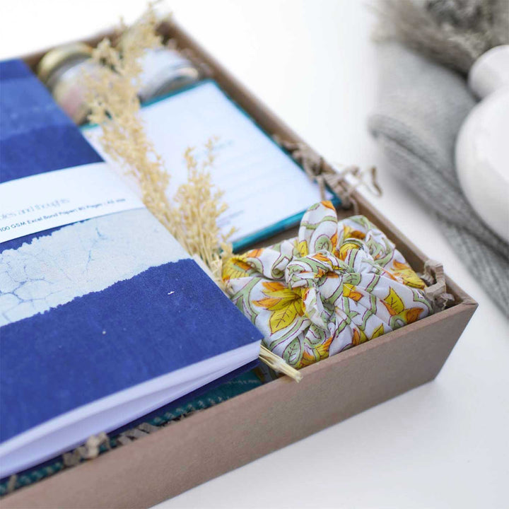 Sustainable Indigo Stripes Wellness Hamper