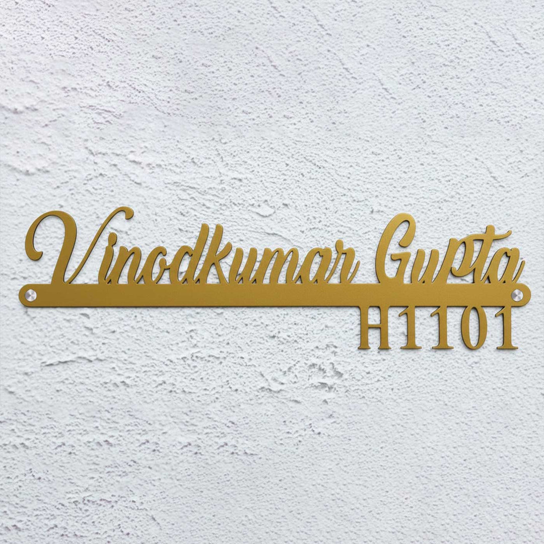 Personalized Waterproof Black Laser Cut Metal Name Plate With Backlight