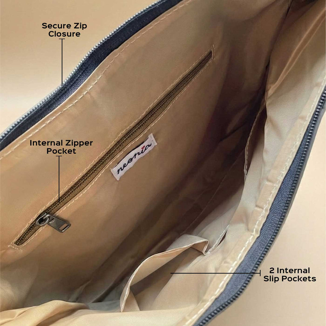 Neon Cross-Stitch Embroidered Hobo Shoulder Bag