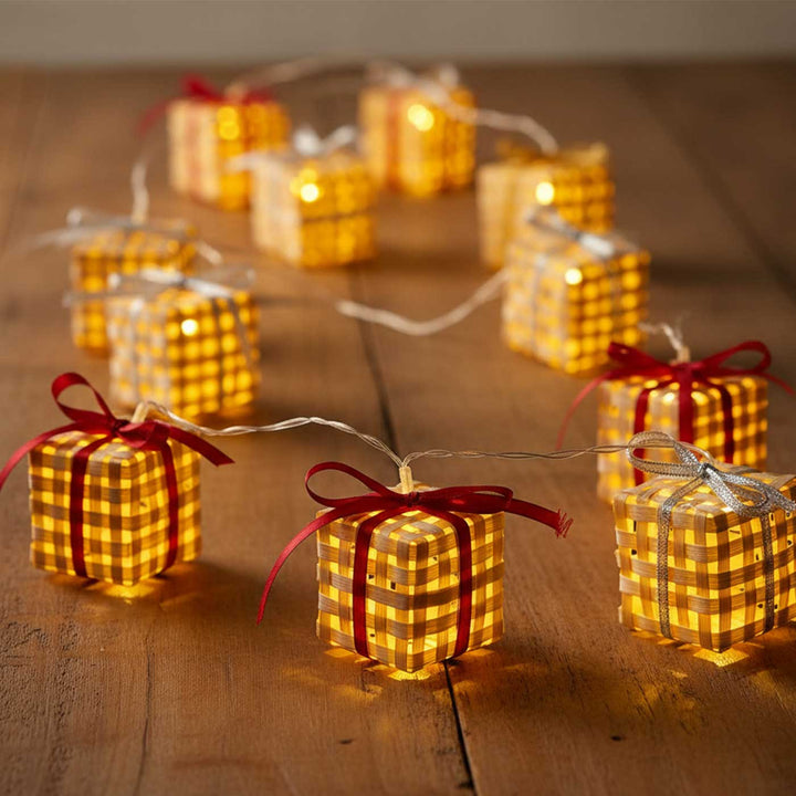 3m, 13 Bulbs | Handmade Bamboo Gift Box Fairy Lights
