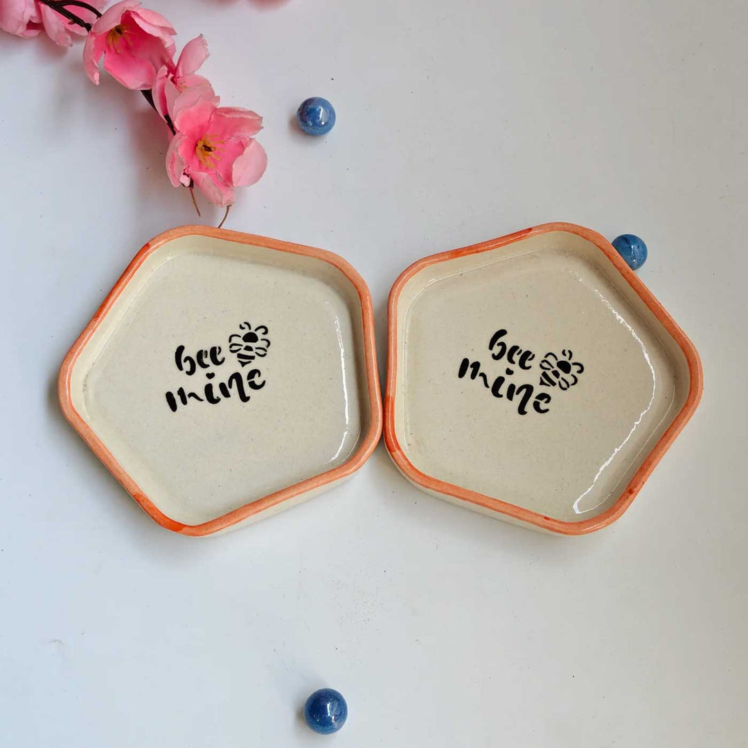 Handmade "Bee Mine" Ceramic Plate