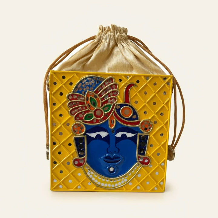 Handcrafted Shreenathji Lippan Art Potli Sling Bag