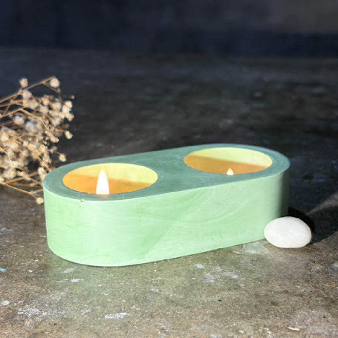 Handmade Concrete Lumos Trio Hamper | Includes 3 Owl Centerpiece And 1 Candle Holder