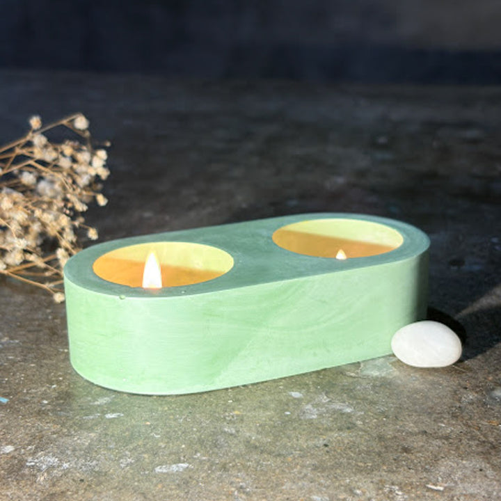 Handmade Concrete Lumos Trio Hamper | Includes 3 Owl Centerpiece And 1 Candle Holder
