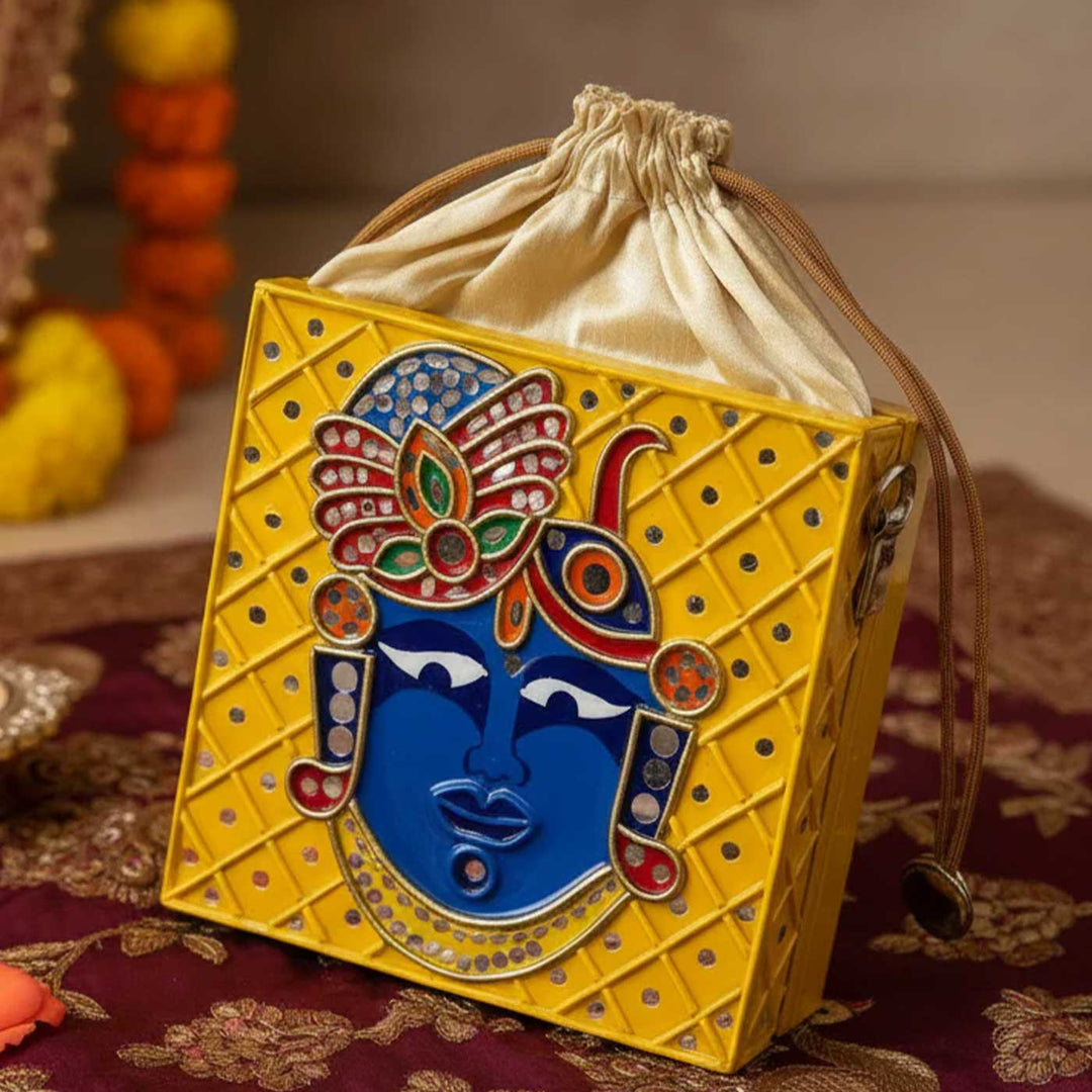 Handcrafted Shreenathji Lippan Art Potli Sling Bag