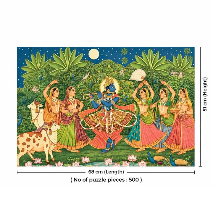 Pichwai | The Living Tapestry Mythology Puzzle | 500 Pieces