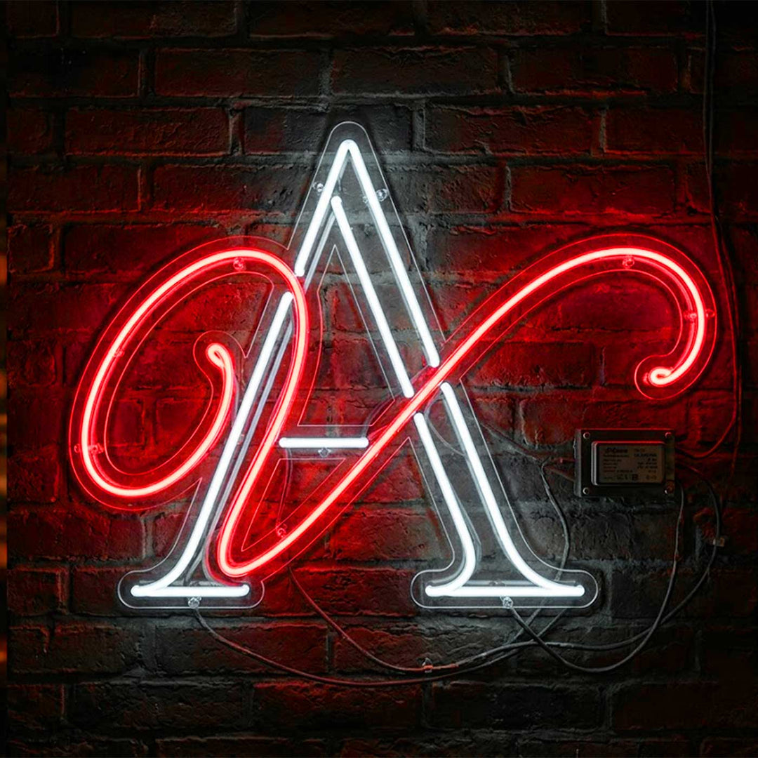 Personalized Couple Initials Monogram Neon Light Sign Board For Wall Decor