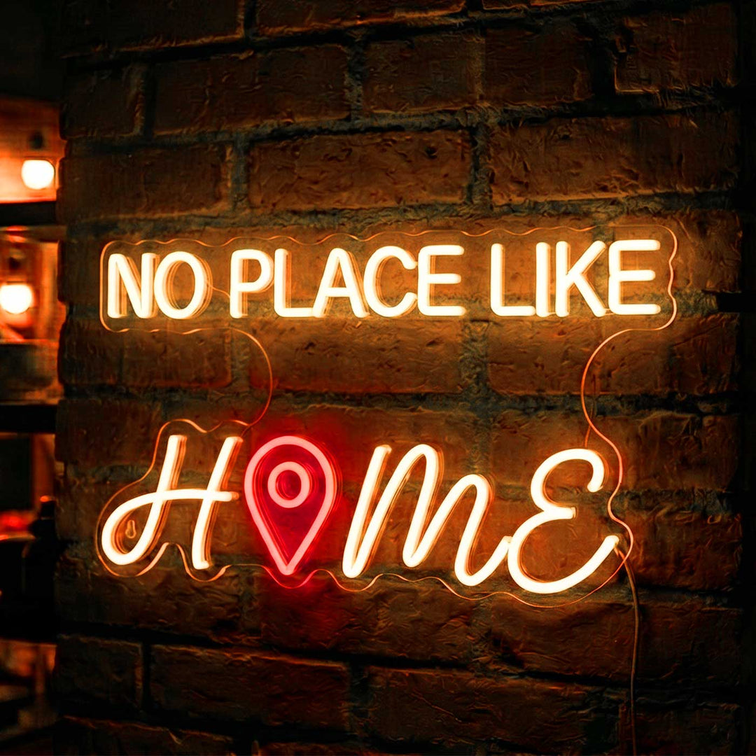 Handmade "No Place Like Home" Neon Light Sign Board for Home decor