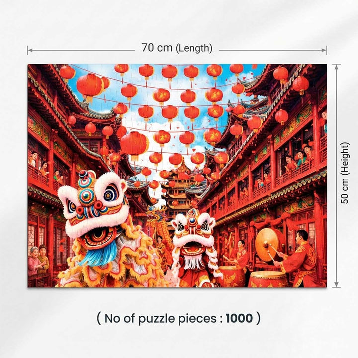 Lion Dance | The Rhythm of Prosperity Culture Puzzle | 1000 Pieces