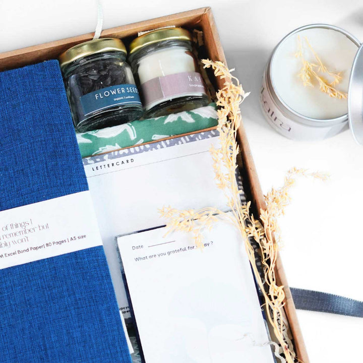 Eco-friendly Handmade Blue Solid Gratitude Hamper