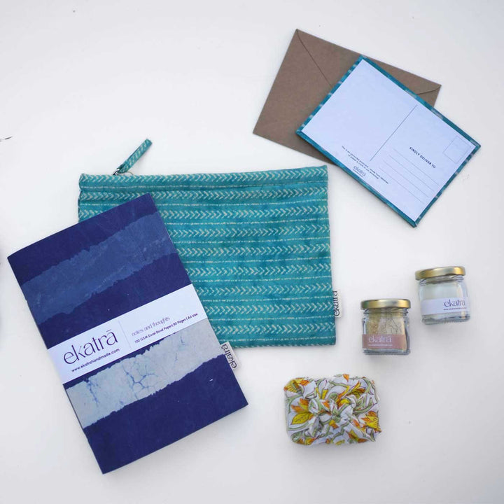 Sustainable Indigo Stripes Wellness Hamper