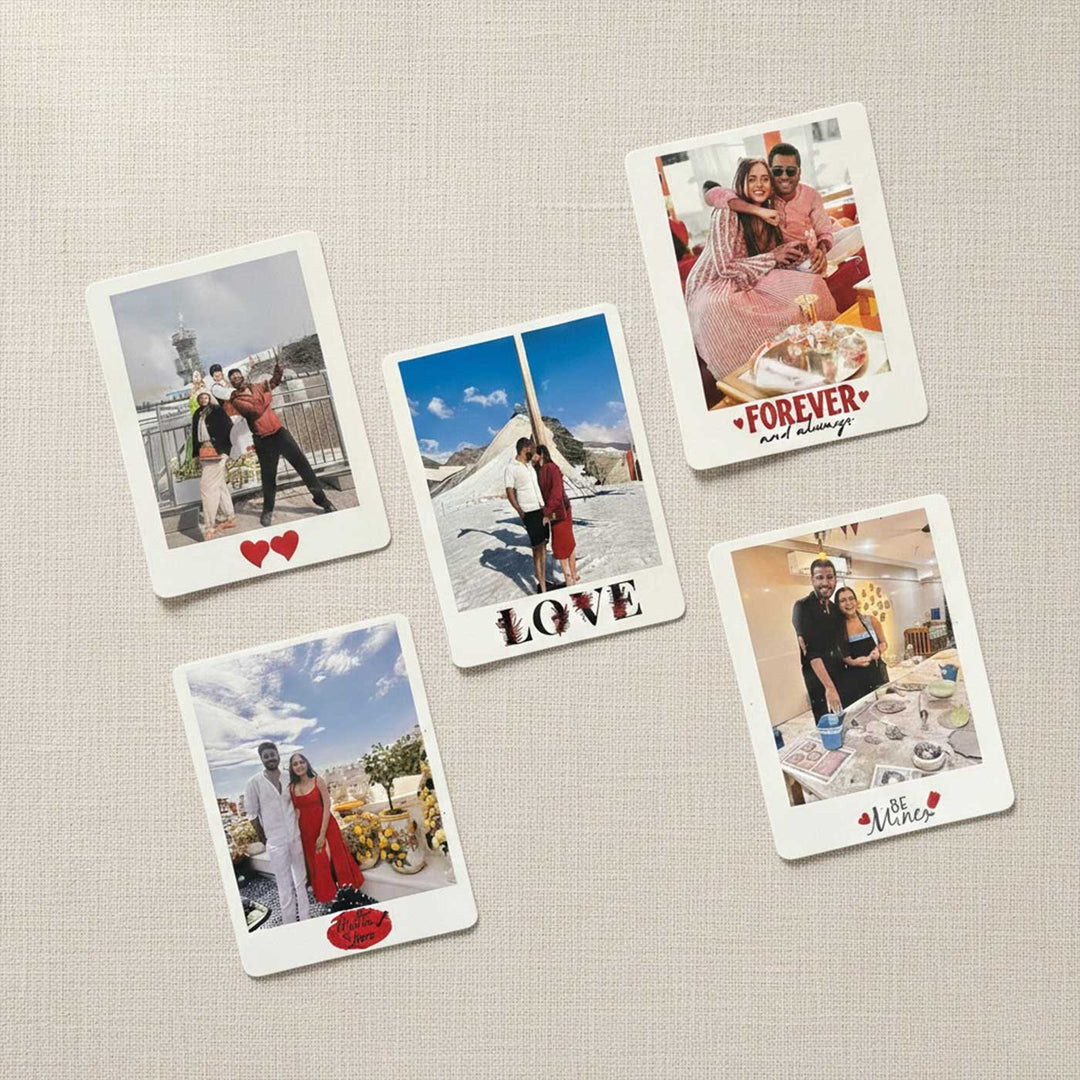 5 Pc | Photo Personalized Love Theme Fridge Magnets | Valentine's Gifting