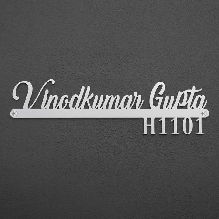 Personalized Waterproof Black Laser Cut Metal Name Plate With Backlight