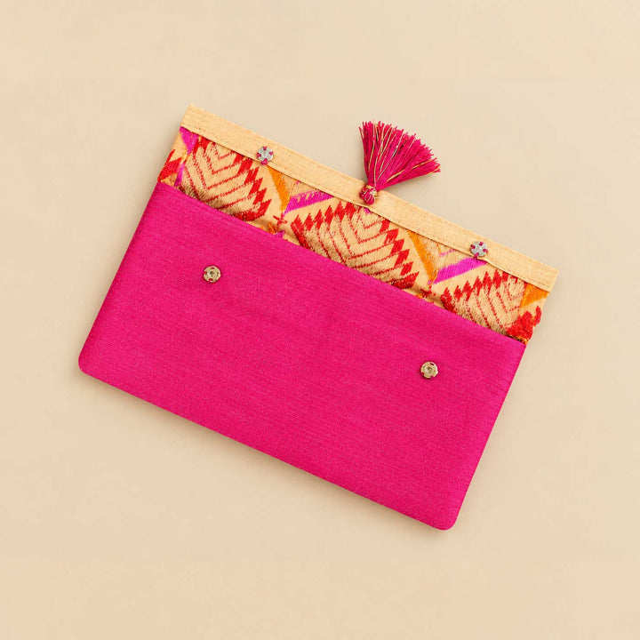 Handmade Phulkari Silk Gift Envelope For Festive Gifting