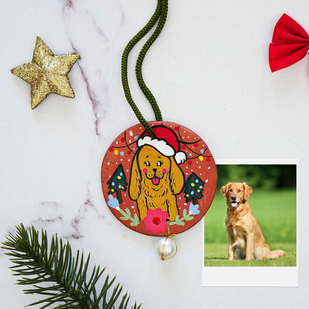 Photo Personalized Terracotta Ornament For Christmas Tree Decoration