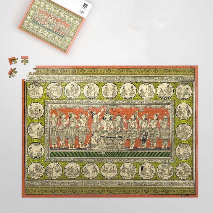 Pattachitra | Handcrafted Storyboards Art & Architecture Puzzle | 500 Pieces