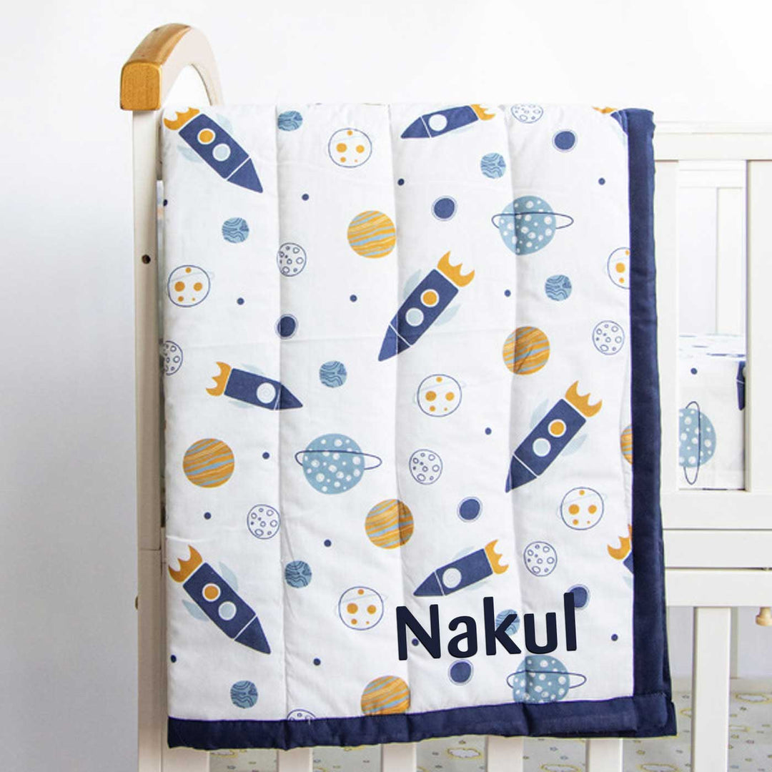 Personalized Child Of The Universe Kids Quilt | 0-4 Years