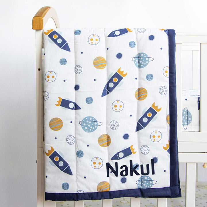 Personalized Child Of The Universe Kids Quilt | 0-4 Years