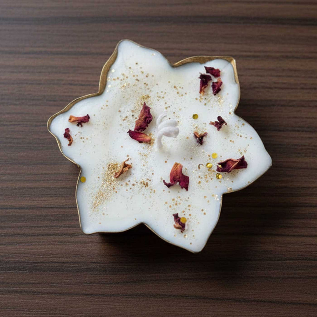 Handmade Star Shaped Soy Wax Scented Urli Candle