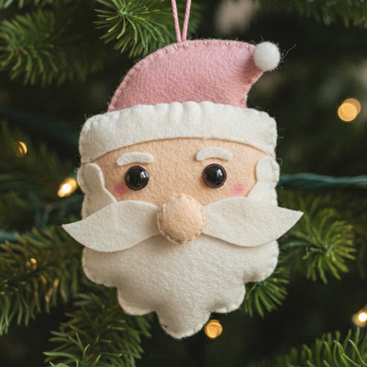 Handmade Felt Santa Clause Christmas Ornaments