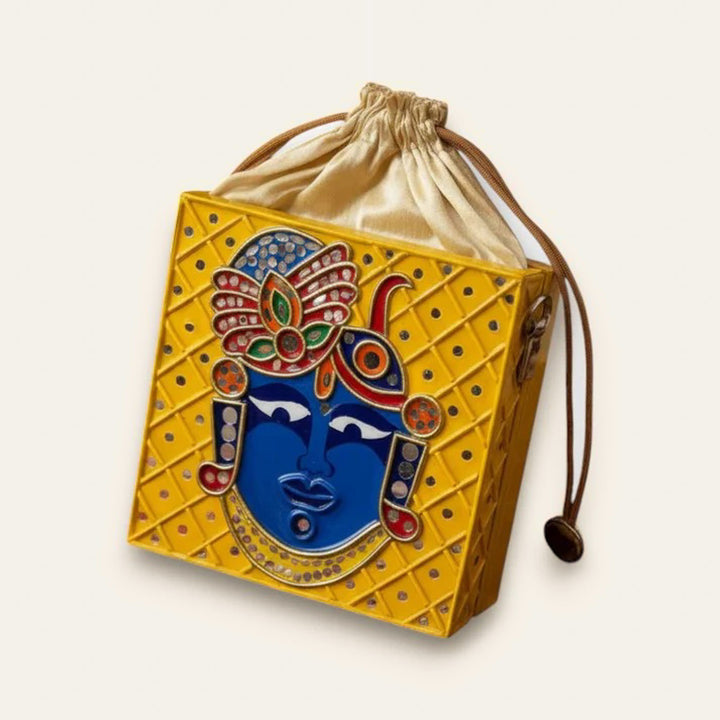 Handcrafted Shreenathji Lippan Art Potli Sling Bag