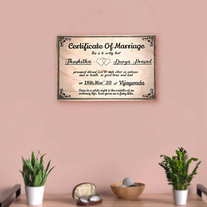 Personalized Rectangle Engraved Wooden Wedding Plaque