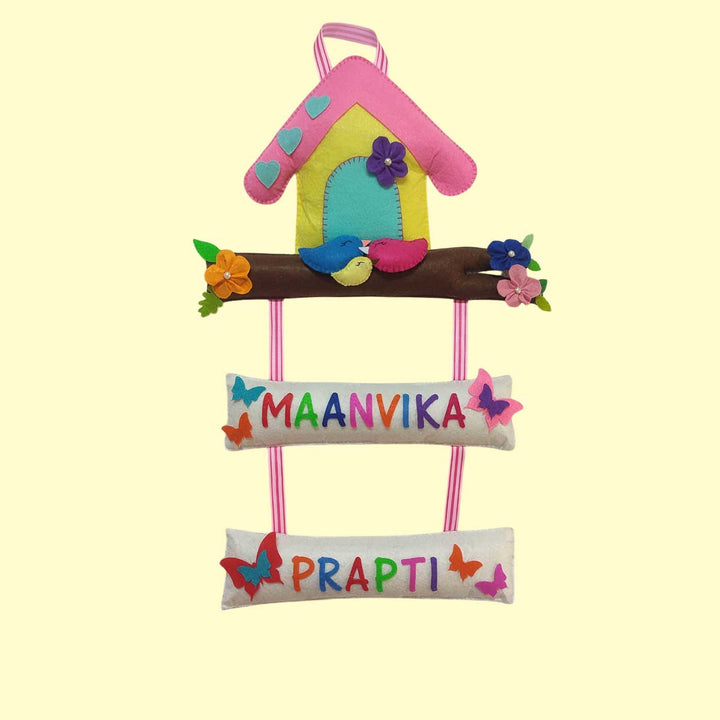 Personalized Handmade Tree House Felt Name Plate