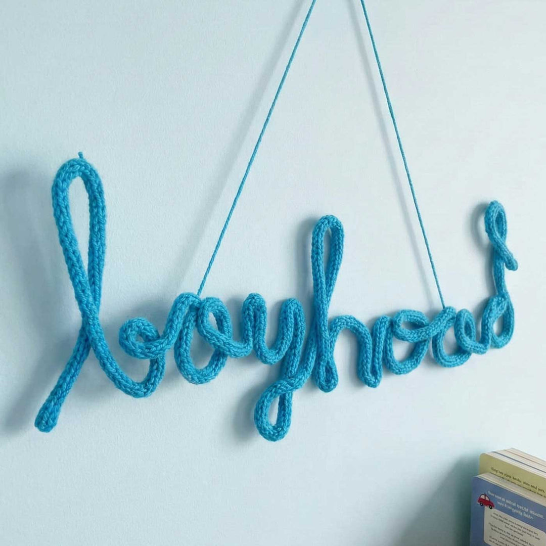 Personalized Knitted Wire Kids Name Plate