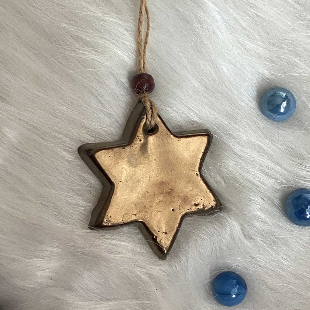 Handmade Midnight Whimsy Ceramic Ornament For Christmas Tree Decoration