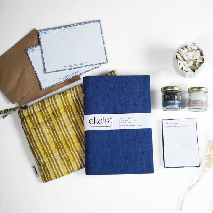 Eco-friendly Handmade Blue Solid Gratitude Hamper