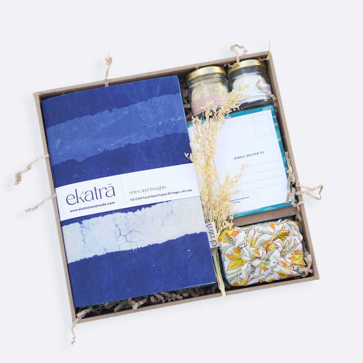 Sustainable Indigo Stripes Wellness Hamper