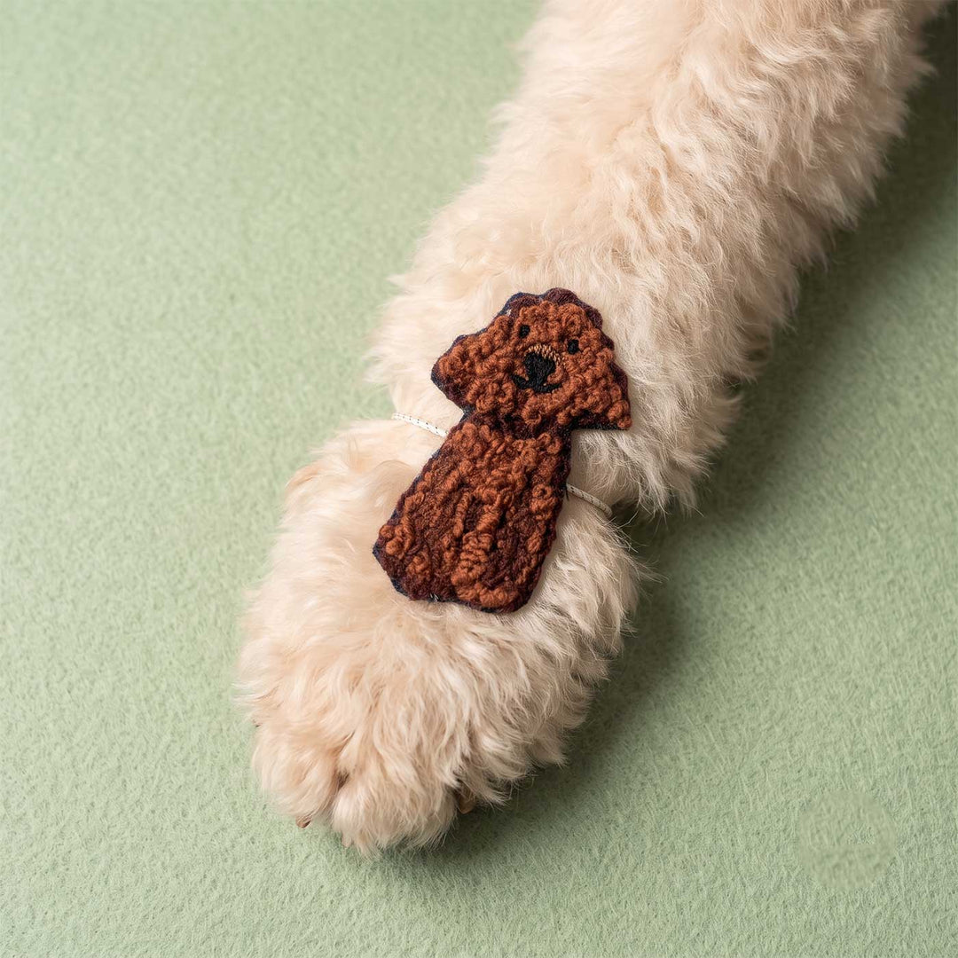 Handmade Thread Embroidered "Cute Dog" Reusable Rakhi Magnet For Brother