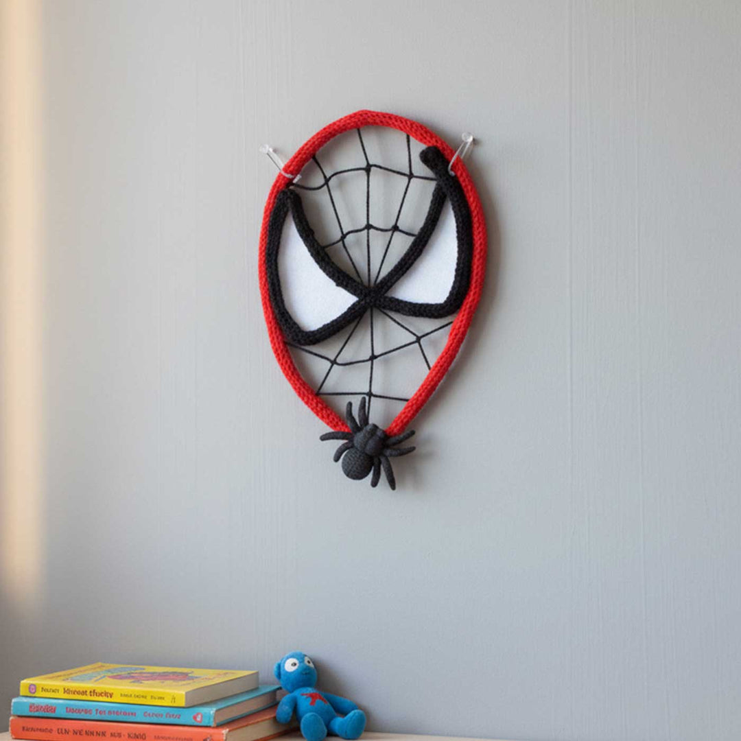 Handmade Knitted Wire Spiderman Hanging For Kids Room Decoration