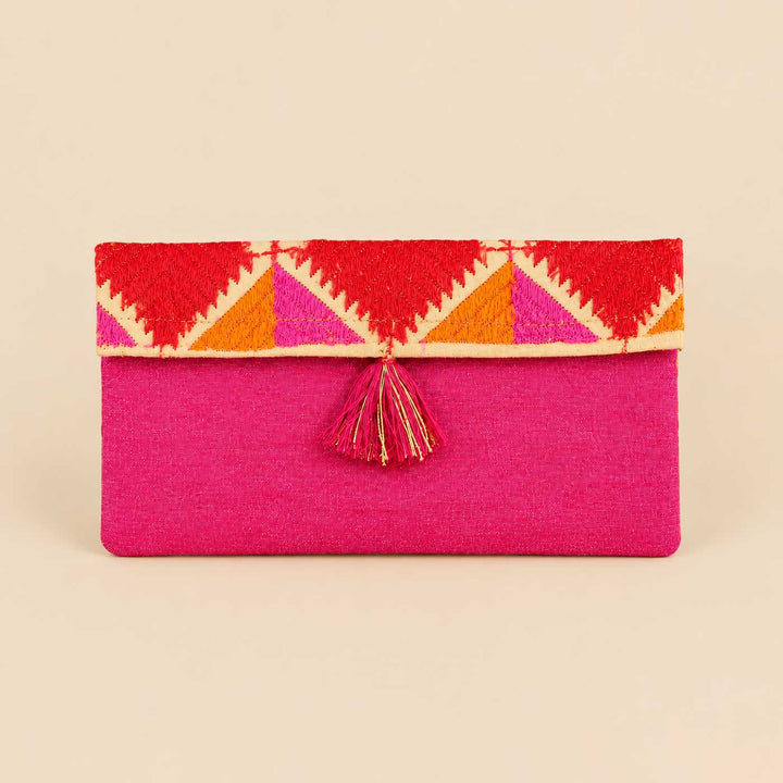 Handmade Phulkari Silk Gift Envelope For Festive Gifting