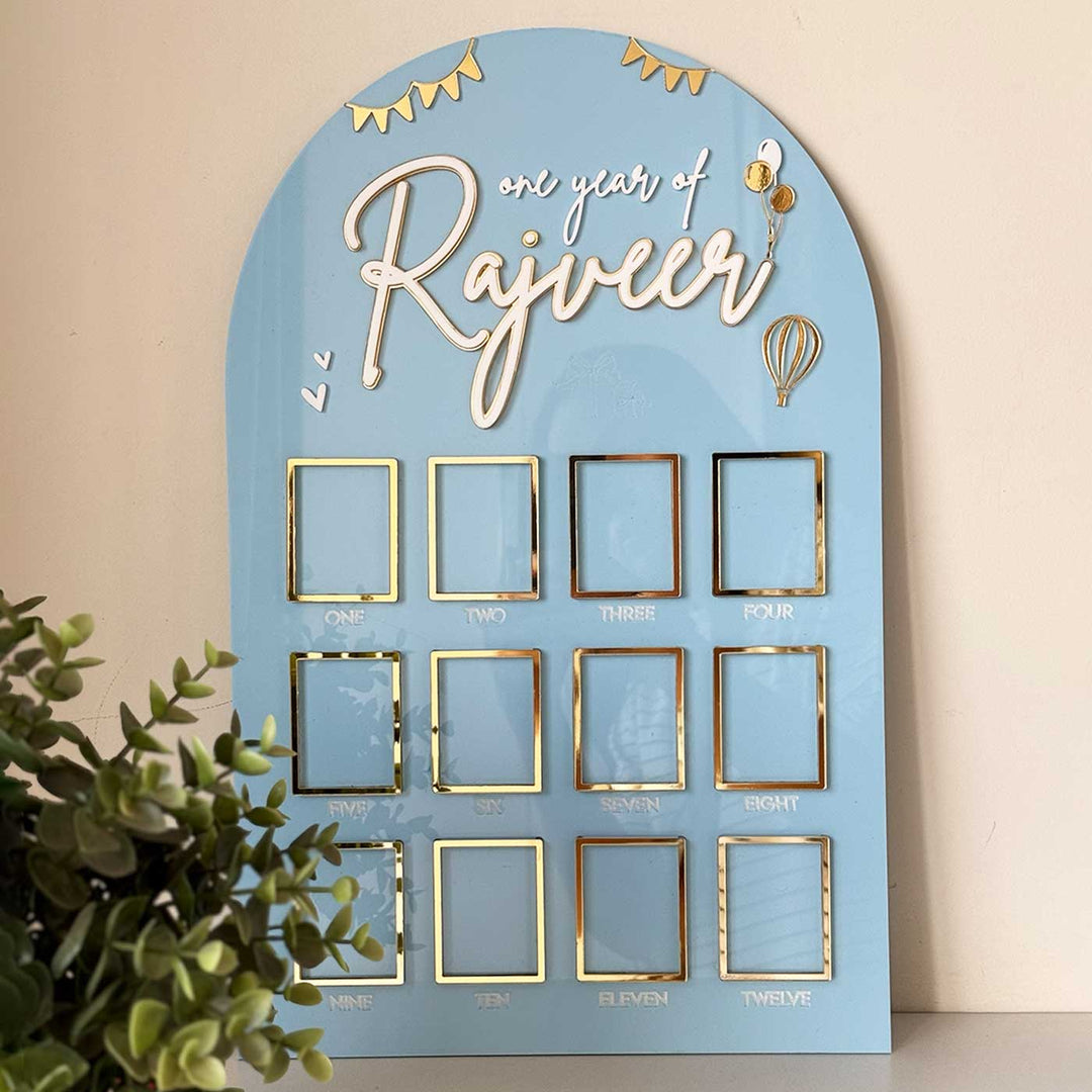 Photo Personalized MDF Wood One-Year Frame For Newborns